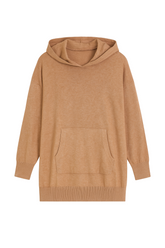 Knit sweatshirt with hood
